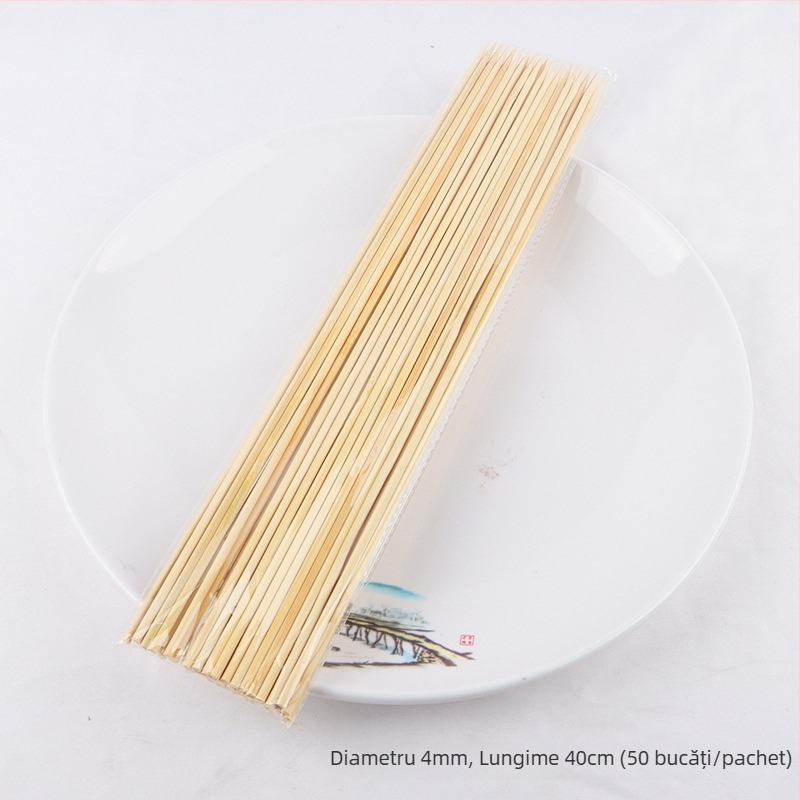 Frigărui de bambus naturale de înaltă calitate, 50 cm lungime, pentru grătar și ambalarea buchetelor de flori și fructe