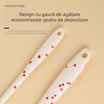 Set din silicon pentru coacere și grătar, 2 piese: spatulă pentru prăjituri și scraper rezistent la temperatură cu perie de ulei