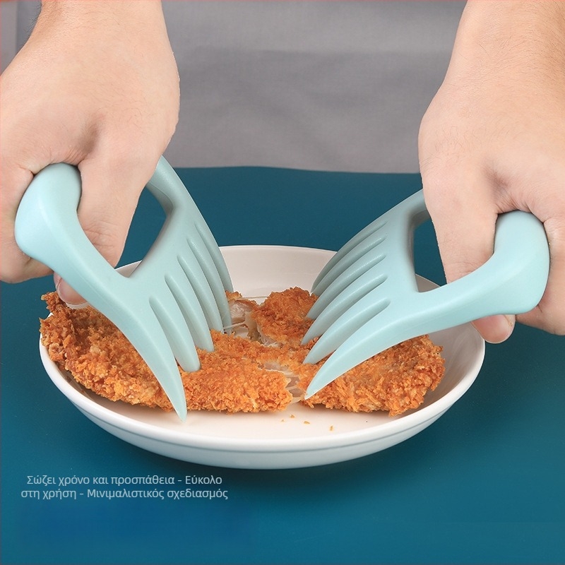 Furculiță de carne în formă de gheară de urs – instrument din plastic pentru ruperea și mărunțirea cărnii