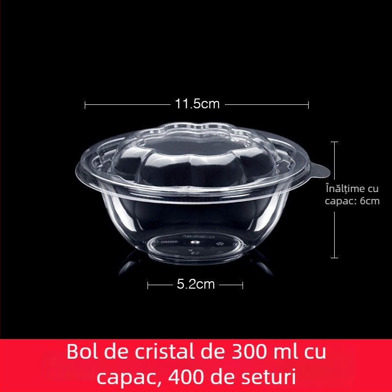 Set plastic veselă pentru petreceri, cu motiv floare trompetă, 10 piese: boluri, farfurii, căni și linguri, pentru porții individuale