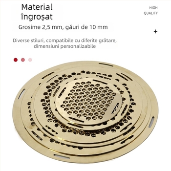 Grilă rotundă din alamă pentru foc exterior și grătar, plasă perforată îngroșată