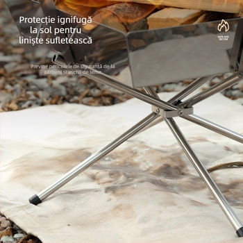 Pătură ignifugă pentru exterior și saltea de camping, fibră de sticlă, rezistență la temperaturi înalte, pentru picnic și grătar