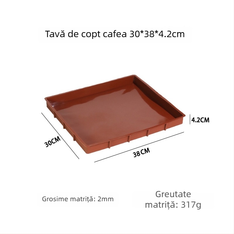 Cai Fu DIY Formă de Prăjitură din Silicon, Dimensiuni Diverse, Culoare Cafeniu, Tavă de Copt pentru Uz Casnic