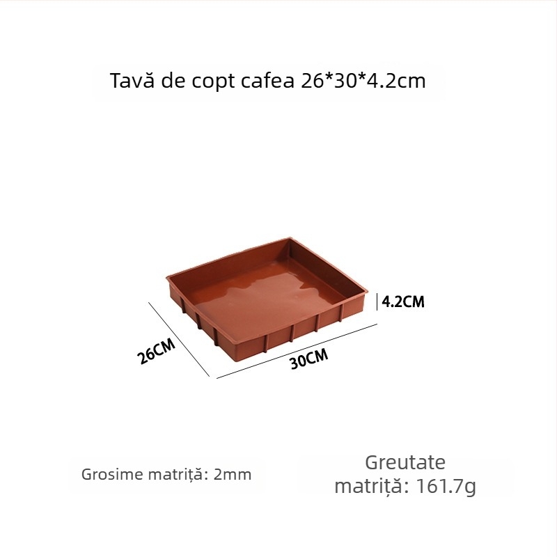 Cai Fu DIY Formă de Prăjitură din Silicon, Dimensiuni Diverse, Culoare Cafeniu, Tavă de Copt pentru Uz Casnic