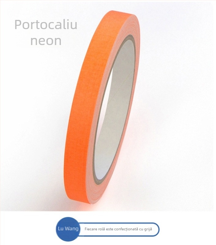 Bandă luminoasă scrisibilă, culoare mată, aderență înaltă, pentru decoruri de film și scenă, bază din țesătură fluorescentă