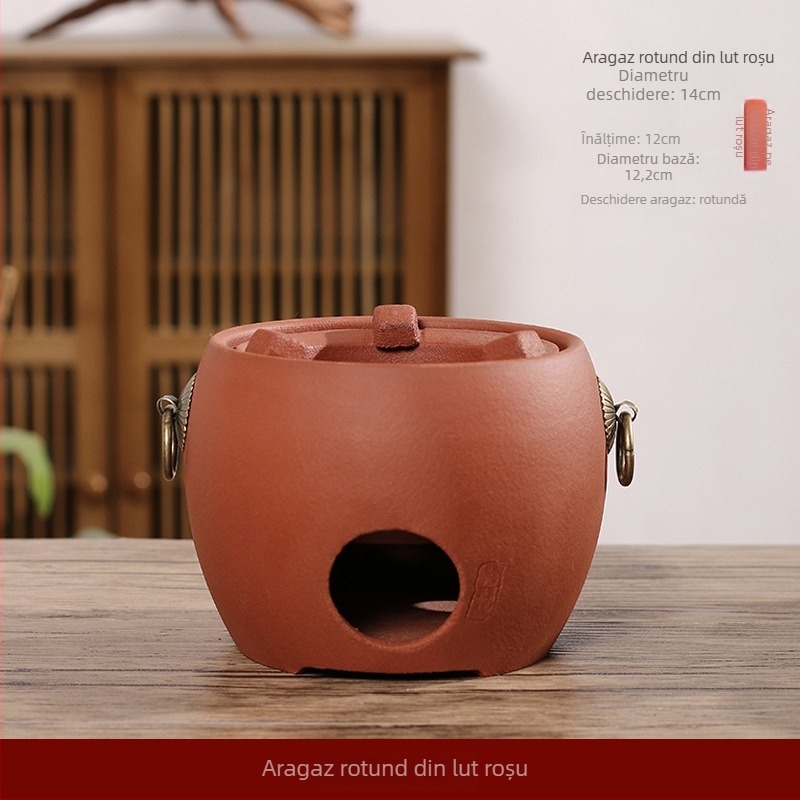 Covoraș pentru ceainic și bază pentru sobă cu cărbune, din argilă purpurie, ceramică antic, stil chinezesc nou