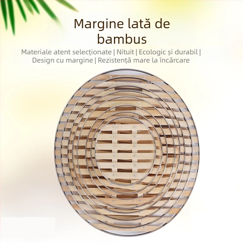 Grilă de aburi din bambus pentru gătit la aburi chifle într-o oală mare