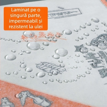 Hârtie de acoperire dreptunghiulară pentru grătar, suport pentru tavă, absorbant de ulei, hârtie de unică folosință pentru restaurante