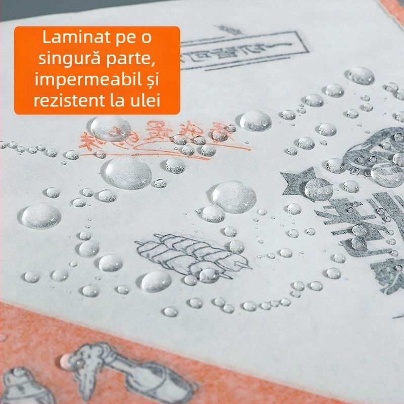 Hârtie de acoperire dreptunghiulară pentru grătar, suport pentru tavă, absorbant de ulei, hârtie de unică folosință pentru restaurante