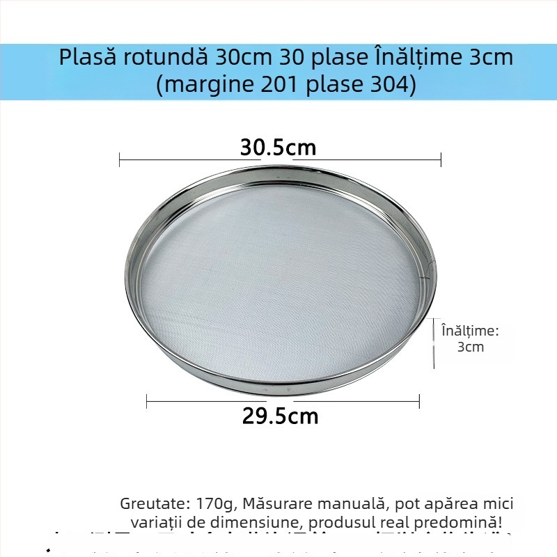 Grătar circular din oțel inoxidabil 304, țesut manual, pentru scurgerea uleiului de la alimente prăjite, suport pentru toast și grill din oțel inox