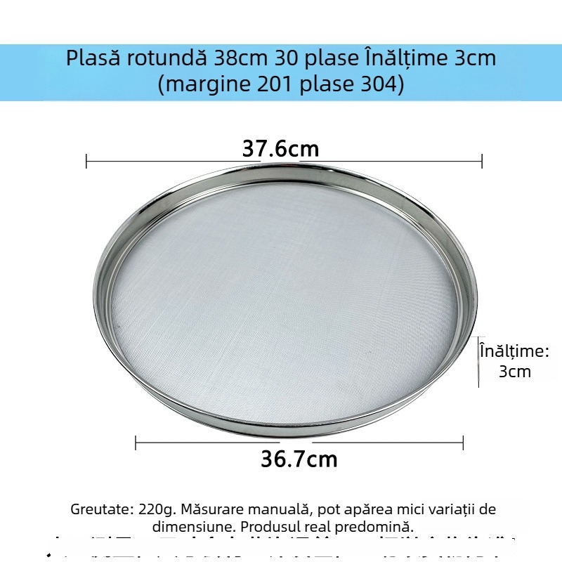 Grătar circular din oțel inoxidabil 304, țesut manual, pentru scurgerea uleiului de la alimente prăjite, suport pentru toast și grill din oțel inox