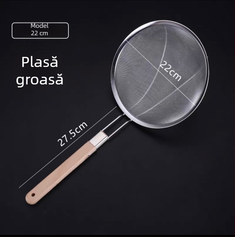 Lingură-filtru din oțel inoxidabil pentru lapte de soia și sucuri – sită ultra-fină, filtrare bucătărie, separator de ulei pentru oale fierbinți