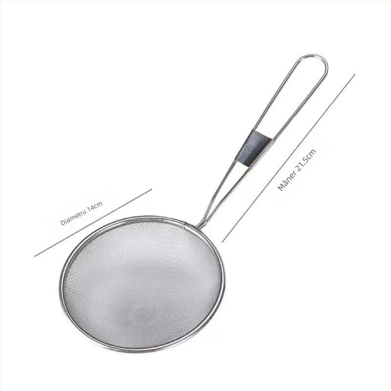Lingură-filtru din oțel inoxidabil pentru lapte de soia și sucuri – sită ultra-fină, filtrare bucătărie, separator de ulei pentru oale fierbinți