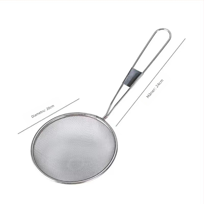 Lingură-filtru din oțel inoxidabil pentru lapte de soia și sucuri – sită ultra-fină, filtrare bucătărie, separator de ulei pentru oale fierbinți