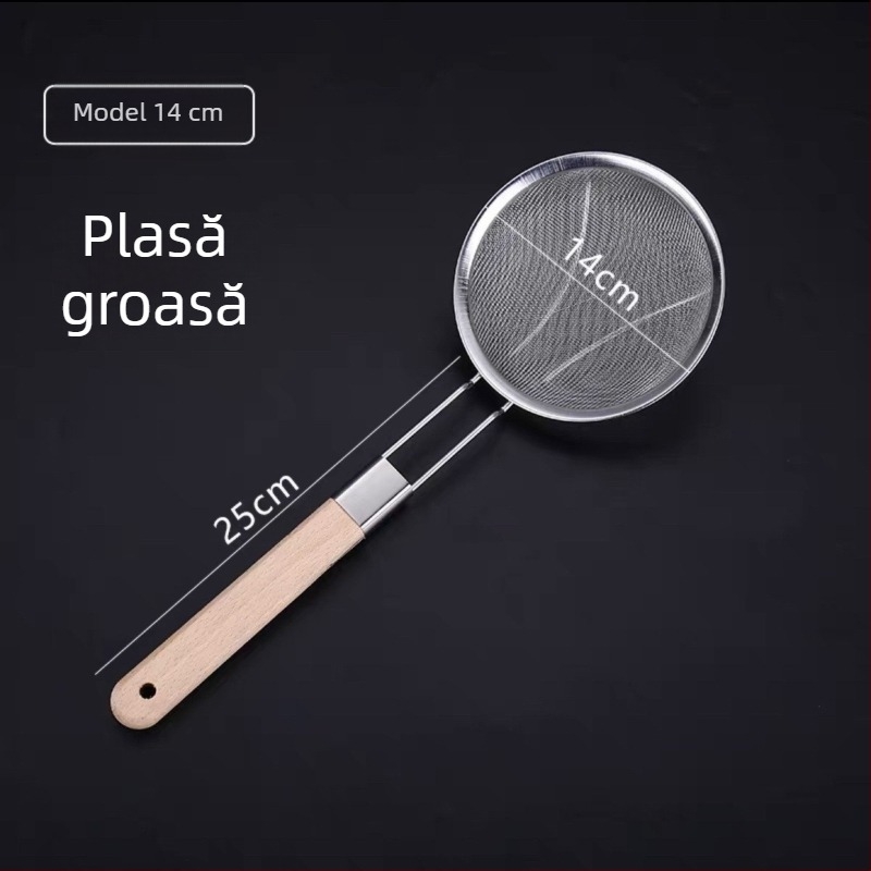 Lingură-filtru din oțel inoxidabil pentru lapte de soia și sucuri – sită ultra-fină, filtrare bucătărie, separator de ulei pentru oale fierbinți
