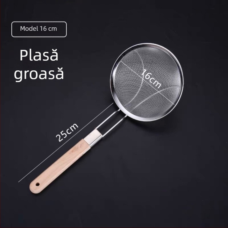 Lingură-filtru din oțel inoxidabil pentru lapte de soia și sucuri – sită ultra-fină, filtrare bucătărie, separator de ulei pentru oale fierbinți