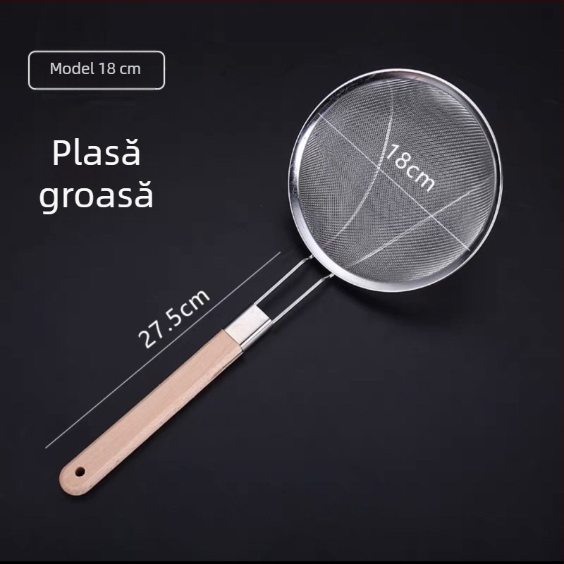 Lingură-filtru din oțel inoxidabil pentru lapte de soia și sucuri – sită ultra-fină, filtrare bucătărie, separator de ulei pentru oale fierbinți