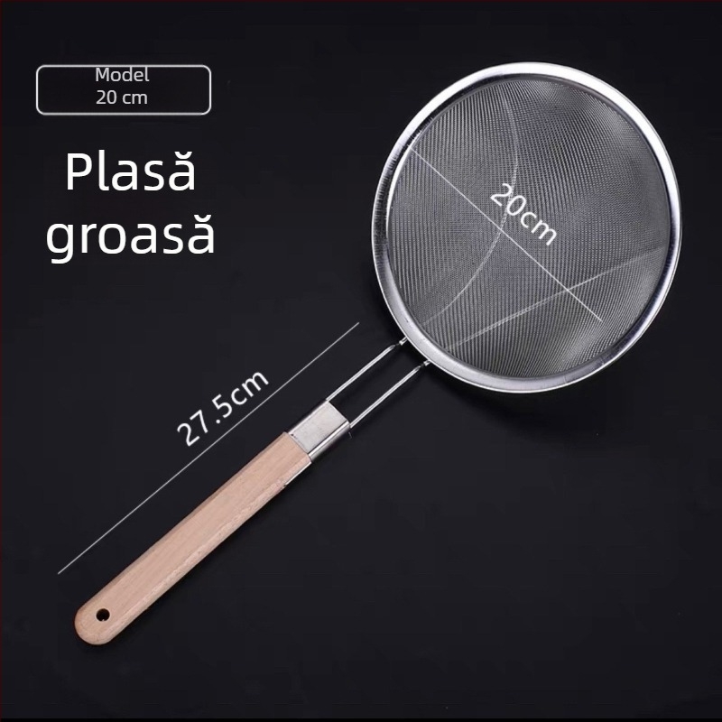 Lingură-filtru din oțel inoxidabil pentru lapte de soia și sucuri – sită ultra-fină, filtrare bucătărie, separator de ulei pentru oale fierbinți