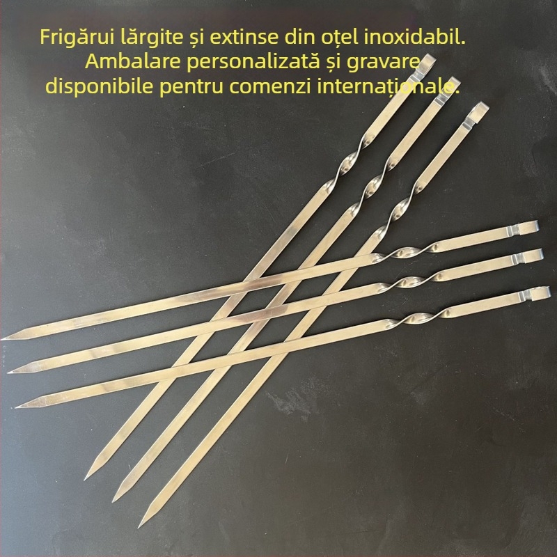 Grătar suspendat din oțel inoxidabil pentru grătar, frigărui rusești, oală de lut, frigărui de miel, frigărui plate, mari pentru export