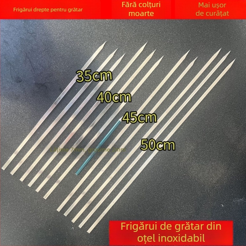 Grătar suspendat din oțel inoxidabil pentru grătar, frigărui rusești, oală de lut, frigărui de miel, frigărui plate, mari pentru export