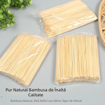 Bețe de bambus, 15 cm, de unică folosință, pentru grătar: cârnați, hot dog, fructe și gustări