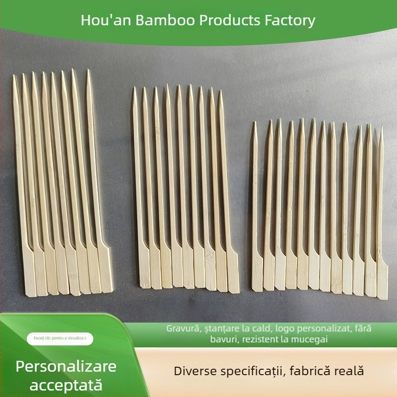 Bețe de bambus pentru fructe și gustări, fructe caramelizate pe bețe, stil odén, de unică folosință, 9–20 cm, 100 bucăți în pachet