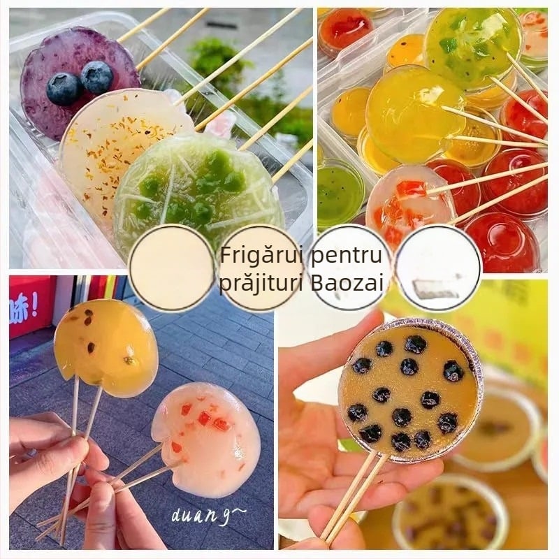 Bețe de bambus pentru friteuza cu aer – de unică folosință, pentru fructe, bețe pentru clătite cu sos și bețe cu fructe caramelizate