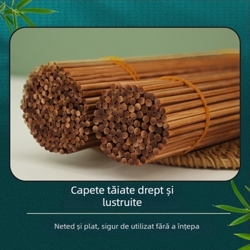 Bețișoare de bambus carbonizate, de unică folosință, extrem de dure, negre, 20–40 cm lungime, Ø 2.0–4.0 mm, pentru grătar – frigărui de miel și cârnați
