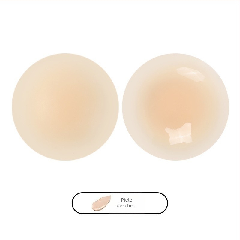 Set de plasturi din silicon pentru mamelon, ultra-subțiri, nevăzuți, acoperire discretă, formă rotundă, culoare solidă