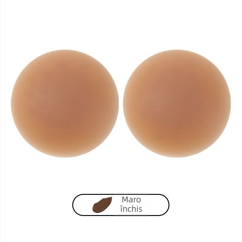 Set de plasturi din silicon pentru mamelon, ultra-subțiri, nevăzuți, acoperire discretă, formă rotundă, culoare solidă