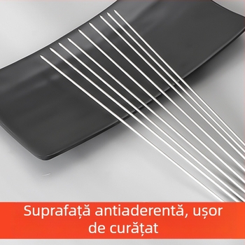 Frigărui din oțel inoxidabil pentru grătar, frigărui rotunde groase pentru carne și miel, frigărui cu cârlig din oțel inoxidabil