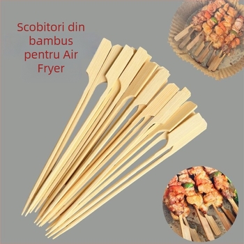 Frigărui din bambus pentru friteuza cu aer, pentru cârnați, carne de vită și miel, frigărui cu fructe caramelizate, oden și barbecue – de unică folosință