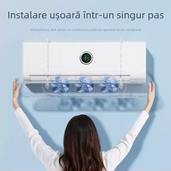 Deflector de aer pentru aer condiționat – montare pe perete universală, fără instalație