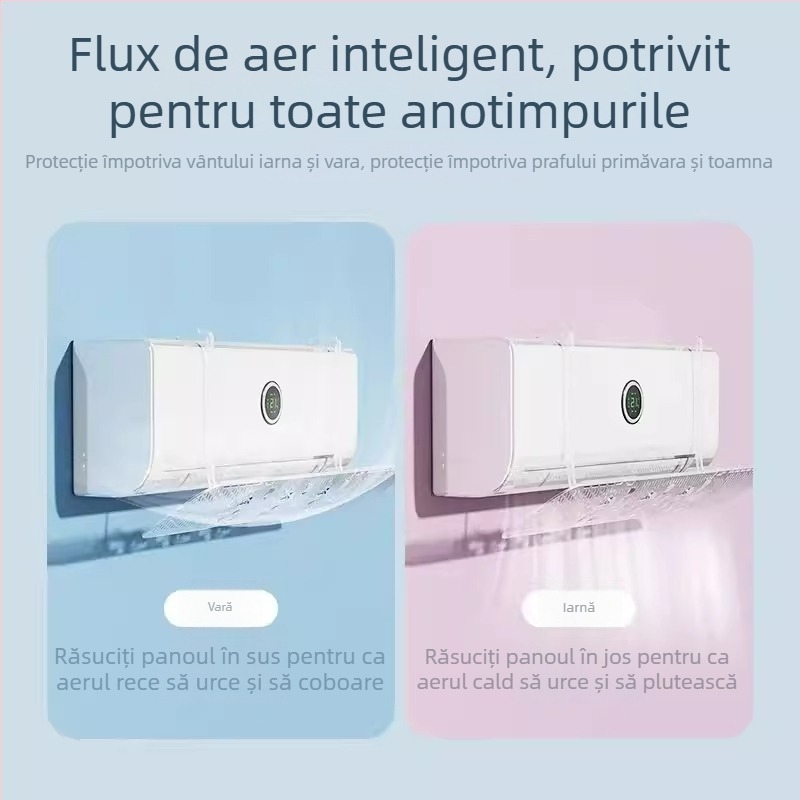 Deflector de aer pentru aer condiționat – montare pe perete universală, fără instalație