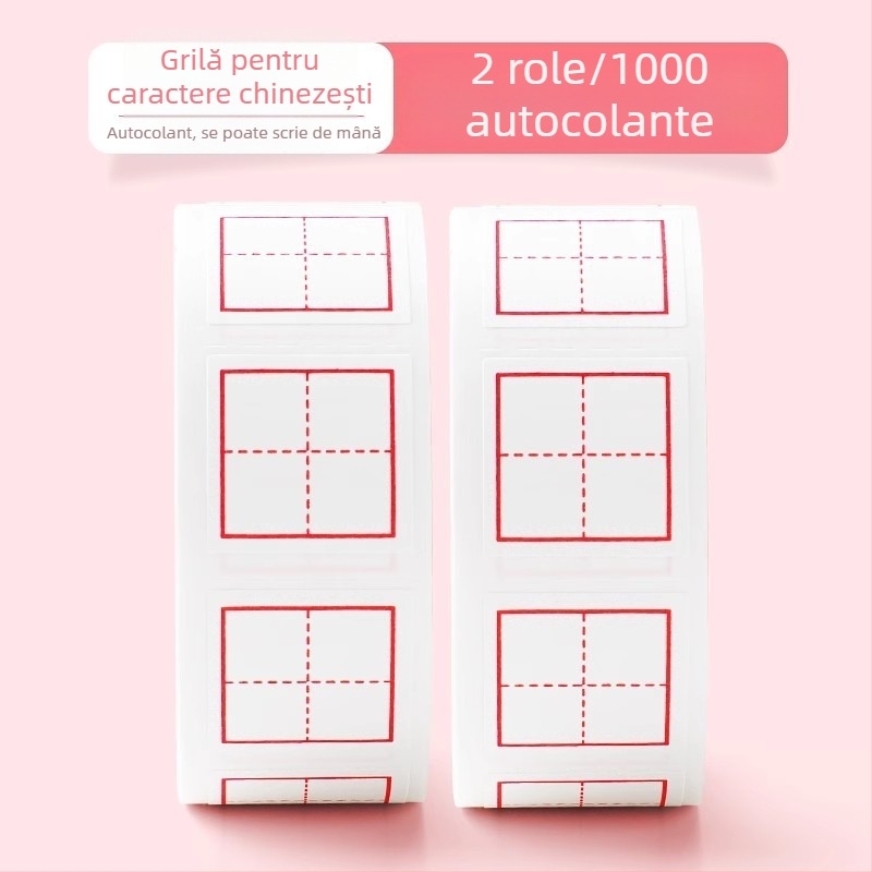 Autocolante de corecție și foi de exerciții pentru elevi de școală primară, cu grilă de scriere chineză în patrate, grilă pentru pinyin și litere engleze