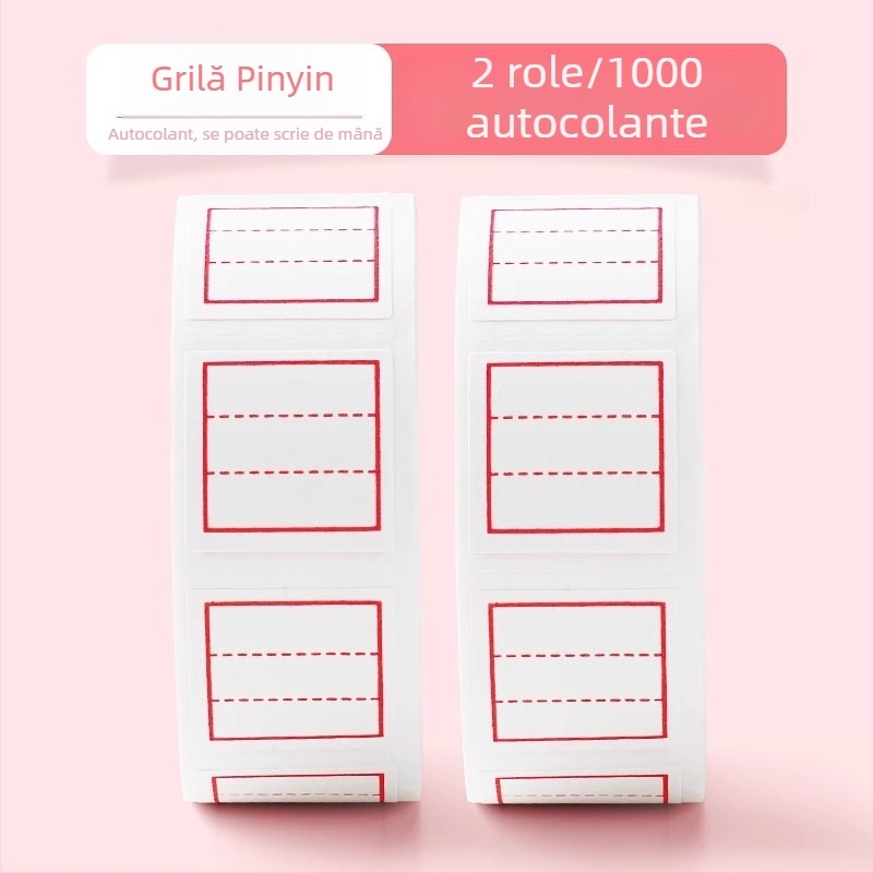 Autocolante de corecție și foi de exerciții pentru elevi de școală primară, cu grilă de scriere chineză în patrate, grilă pentru pinyin și litere engleze