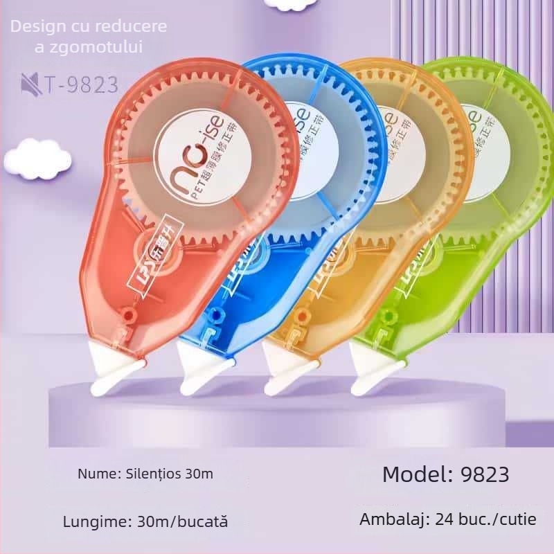 Bandă corectoare ușoară, cu întărire, design retro inspirat din vechi, stil creativ pentru elevi, capacitate mare