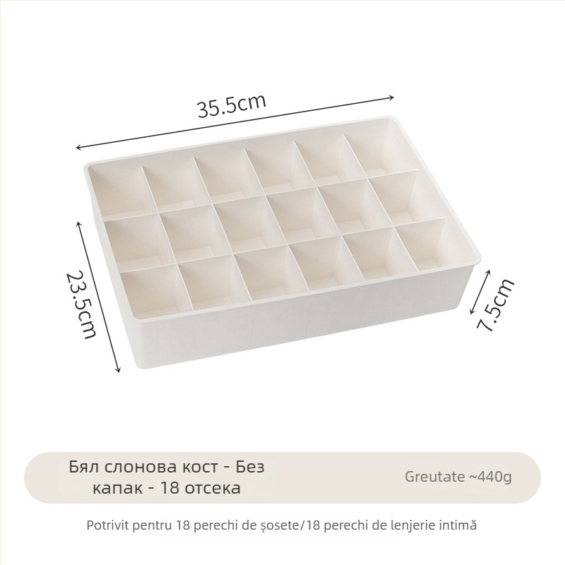Organizator plastic cu sertare pentru Sutiene, lenjerie intimă și șosete – capacitate mare