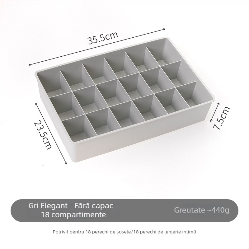 Organizator plastic cu sertare pentru Sutiene, lenjerie intimă și șosete – capacitate mare