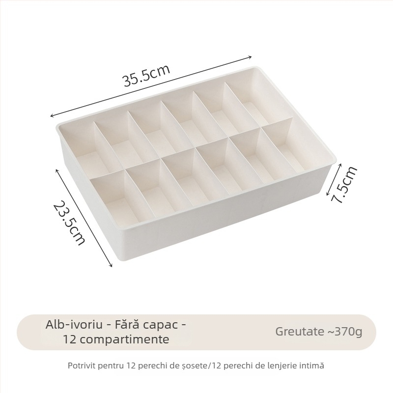 Organizator plastic cu sertare pentru Sutiene, lenjerie intimă și șosete – capacitate mare