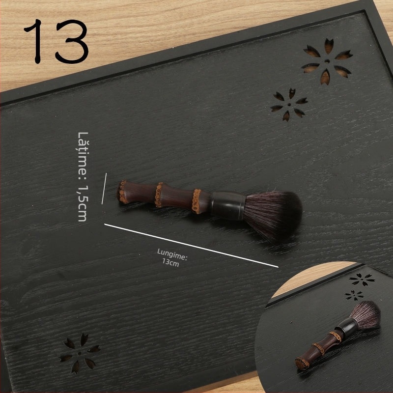 Set de ceai din bambus, stil chinezesc, lucrat manual – șase domni, ceașcă de ceai, perie de ceai, clips de ceai, accesorii ceremonie ceai