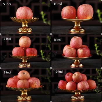 Farfurie de fructe cu lotus pentru altarul Buddha