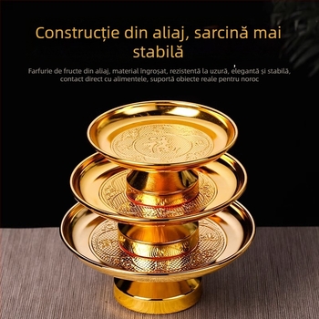 Farfurie de fructe cu lotus pentru altarul Buddha
