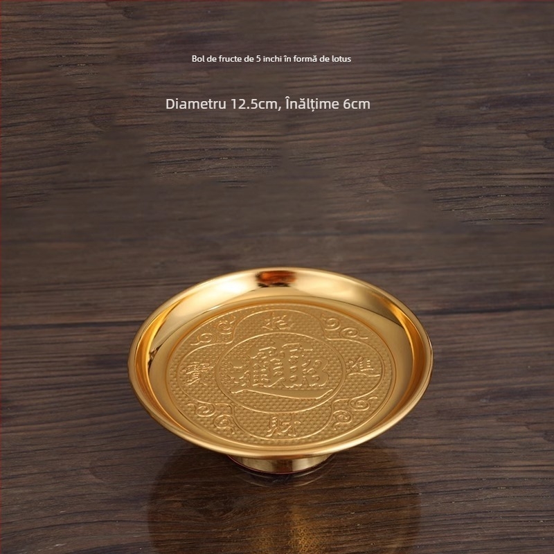 Farfurie de fructe cu lotus pentru altarul Buddha