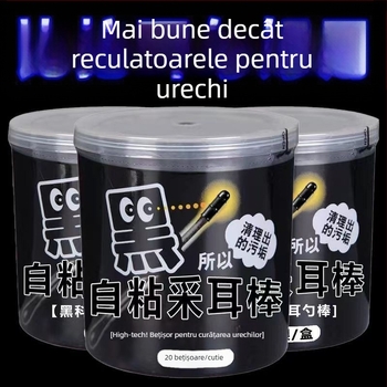 Kit de curățare a urechilor, de unică folosință, cu lingurițe pentru urechi și bețișoare de bumbac