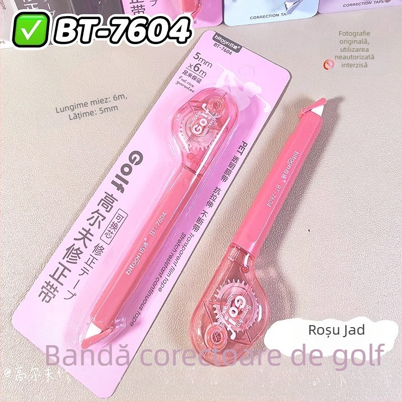 Bandă corectoare tip pix pentru golf, cu film PET transparent, 6 m, culori variate, priză în stil pix
