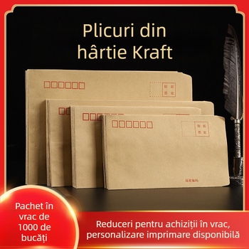 1000 plicuri galbene din Kraft, A4 mari, plicuri poștale standard și plicuri pentru facturi