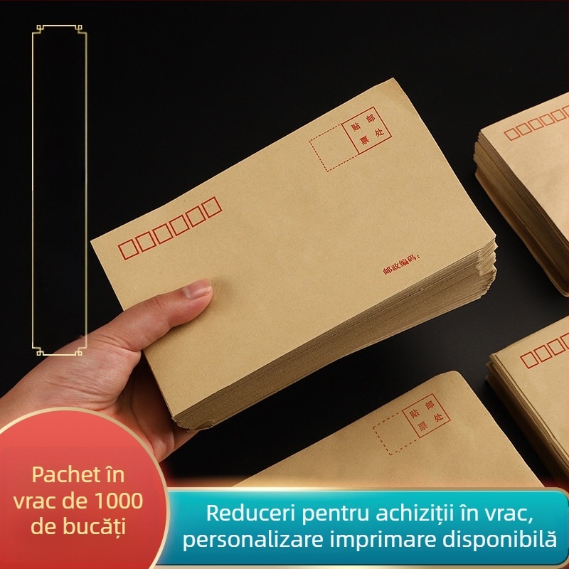 1000 plicuri galbene din Kraft, A4 mari, plicuri poștale standard și plicuri pentru facturi