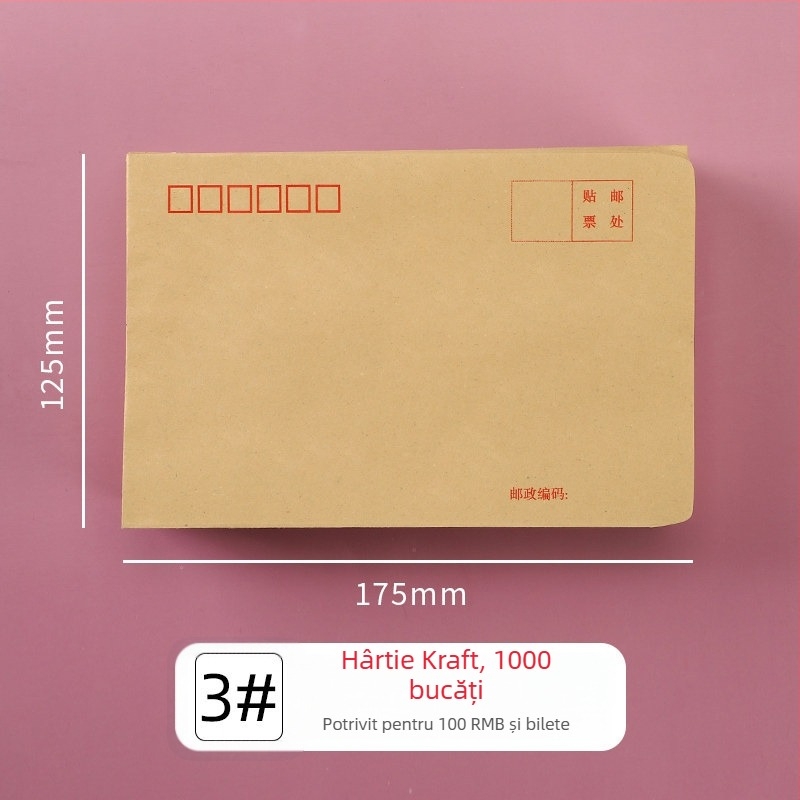 1000 plicuri galbene din Kraft, A4 mari, plicuri poștale standard și plicuri pentru facturi