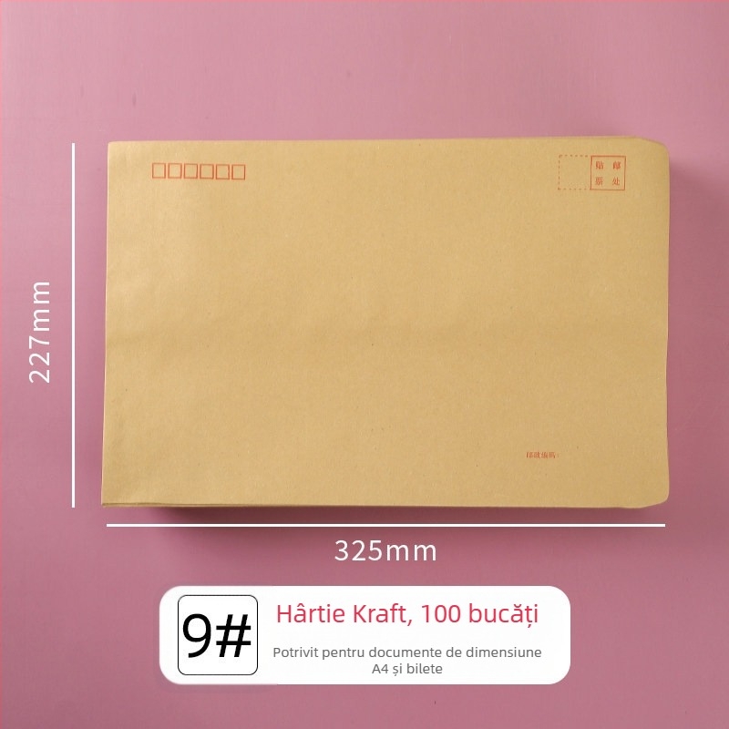 1000 plicuri galbene din Kraft, A4 mari, plicuri poștale standard și plicuri pentru facturi